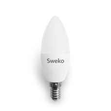 Лампа светодиодная свеча матовая 42LED-C35-10W-230-E14-P, SWEKO 38749, 38751, 38753