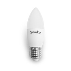Лампа светодиодная свеча матовая 42LED-C35-10W-230-E27-P, SWEKO 38755, 38757, 38759