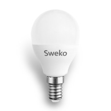 Лампа светодиодная шар матовая 42LED-G45-10W-230-E14-P, SWEKO 38737, 38739, 38741