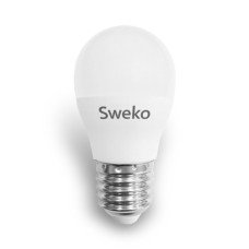 Лампа светодиодная шар матовая 42LED-G45-10W-230-E27-P, SWEKO 38743, 38745, 38747