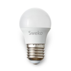 Лампа светодиодная шар матовая 42LED-G45-5W-230-E27-P, SWEKO 38446, 38448, 38543