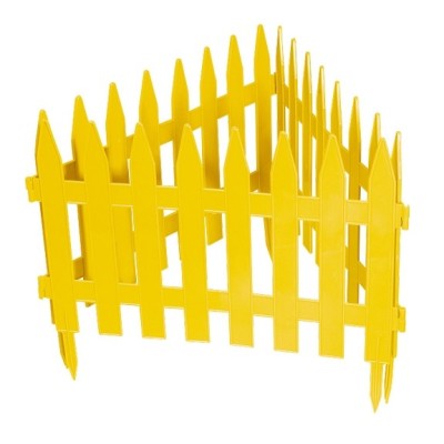 Забор декоративный "Рейка", 28 х 300 см, желтый, Россия, Palisad 65000