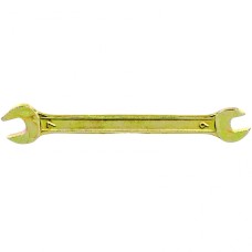 Ключ рожковый, 6 х 7 мм, желтый цинк Сибртех