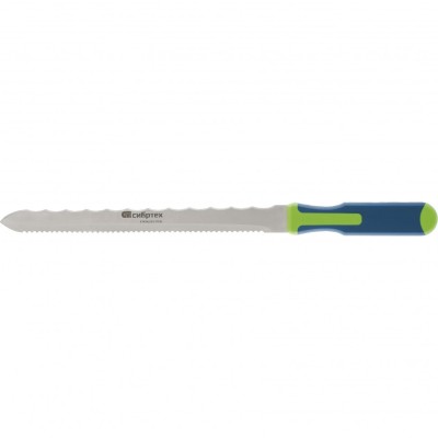 Нож для резки теплоизоляционных панелей, 2-стороннее лезвие, обрезиненная рукоятка, 420 мм, лезвие 280 мм Сибртех 79027