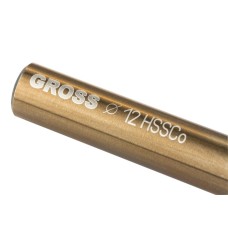 Сверло спиральное по металлу, 12 мм, HSS-Co Gross