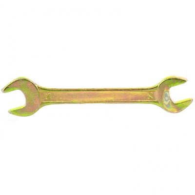 Ключ рожковый, 14 х 15 мм, желтый цинк Сибртех 14308