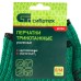 Перчатки трикотажные усиленные, гелевое ПВХ-покрытие, 7 класс, зеленые Россия Сибртех 68184