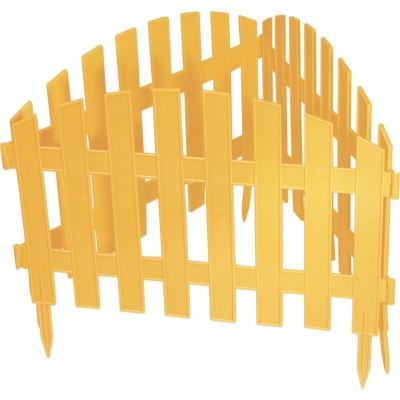 Забор декоративный "Винтаж", 28 х 300 см, желтый, Россия, Palisad 65010