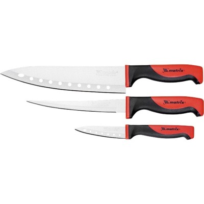 Набор ножей поварских "Silver Teflon", тефл. покр, 200 мм, 160 мм, 80 мм, 3 шт Matrix Kitchen 79148