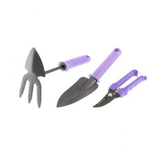 Набор садового инструмента с секатором, пластиковые рукоятки, 3 предмета, Standard, Palisad