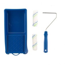 Малярный набор для работ с водными красками: кювета 150 мм х 290 мм и мини-валик 110 мм Сибртех