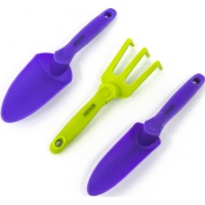 Набор садового инструмента, пластиковый, гелевые рукоятки, 3 предмета, Nylon Soft, Palisad