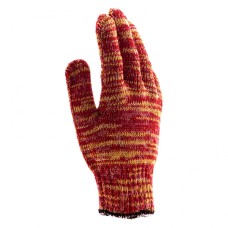 Перчатки трикотажные усиленные, гелевое ПВХ-покрытие, 7 класс, красно-желтый меланж Россия Сибртех