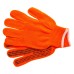 Перчатки трикотажные, акрил, ПВХ гель, "Протектор", оранжевый, оверлок Россия Сибртех 68669