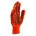 Перчатки трикотажные, акрил, ПВХ гель, "Протектор", оранжевый, оверлок Россия Сибртех 68669