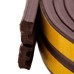 Уплотнитель резиновый, 6 м, профиль "E", коричневый Сибртех 88914