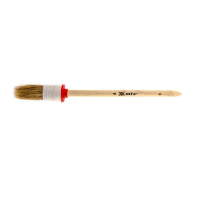 Кисть круглая № 4 (25 мм), натуральная щетина, деревянная ручка MTX 82074