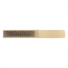 Щетка зачистная пятирядная, закаленная прямая проволока с деревянной ручкой Сибртех