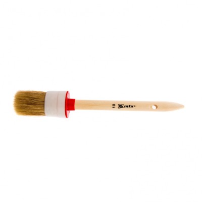 Кисть круглая №10 (40 мм), натуральная щетина, деревянная ручка MTX 82080