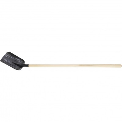 Лопата совковая, 230 х 280 х 1400 мм, ребра жесткости, деревянный черенок, Россия 61414