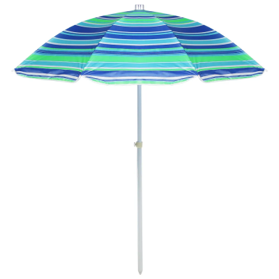 Зонт пляжный "Модерн", с серебряным покрытием, диаметр купола 160 cм, высота 170 см, ЦВЕТ МИКС